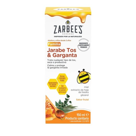 Zarbee's Jarabe Familia Tos y Garganta 150ml