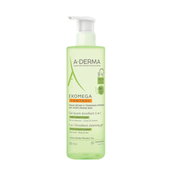 A‑Derma Exomega Gel Netejador 2 en 1 | Emol·lent 500 ml