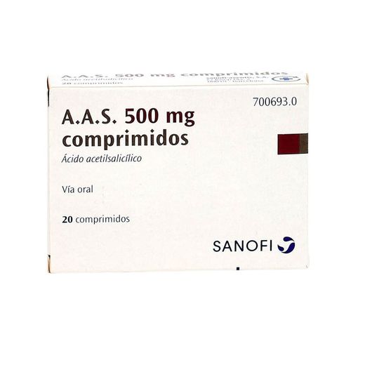Aas 500 Mg 20 Comprimidos