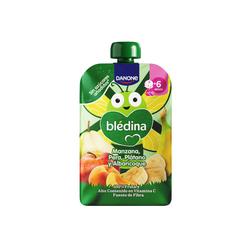 Blédina Manzana, Plátano, Pera y Albaricoque 100 g – Bolsita infantil