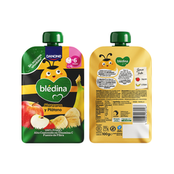 Blédina Manzana y Plátano 100 g – Bolsita infantil