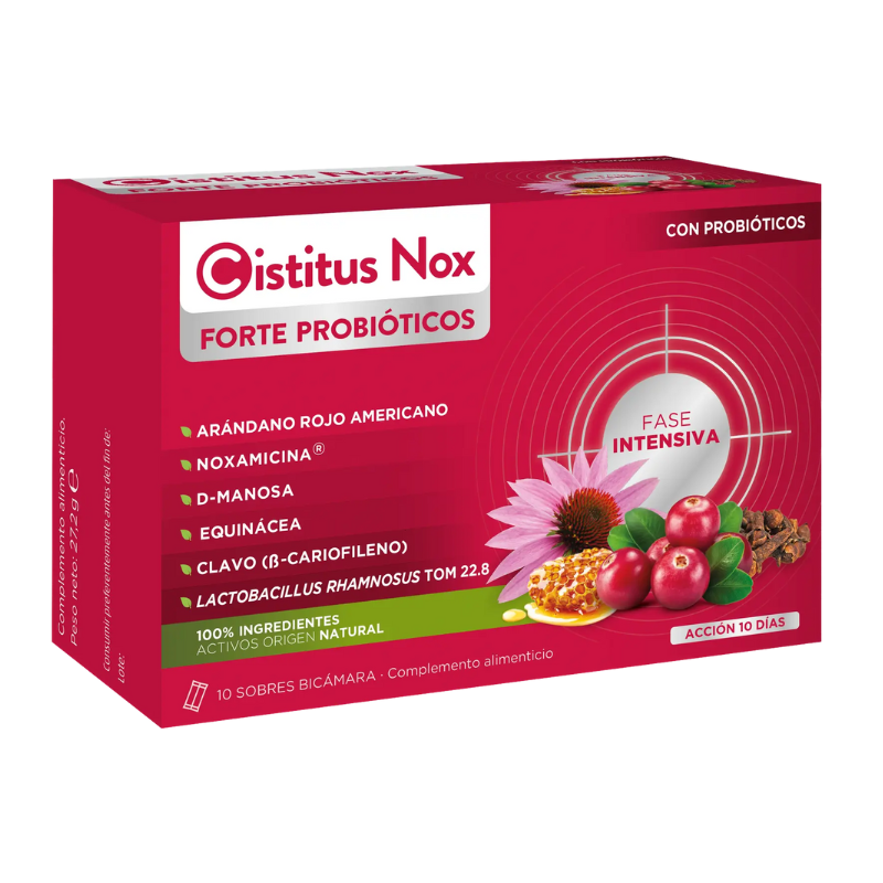 Cistitus Nox Forte Probióticos 10 Sobres – Alivia Ardor, Urgencia y Molestias