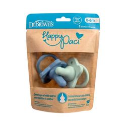 Drbrown's Happypaci Chupete Todo Silicona 0-6m Azul Y Verde