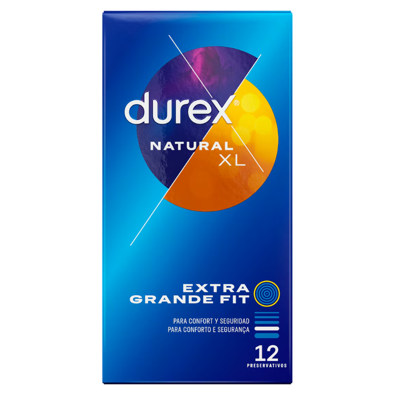 Durex Natural XL – Preservativos extra grandes (12 uds)