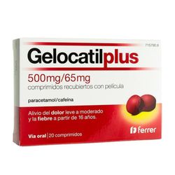 Gelocatil Plus 50065 Mg 20 Comprimits Recoberts