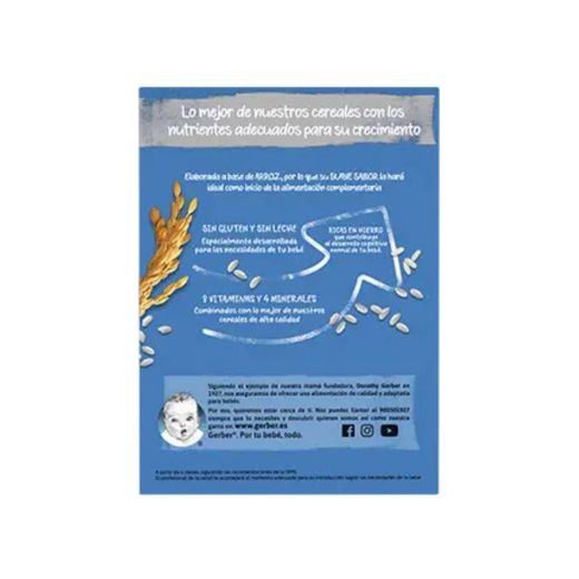 Gerber ExpertCare Crema de Arroz Sin Gluten 250gr