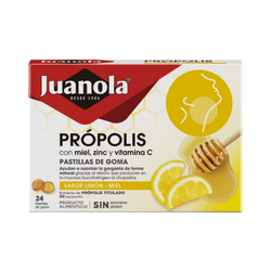 Juanola Propolis Con Miel Zinc Vitamina C 24 Pastillas