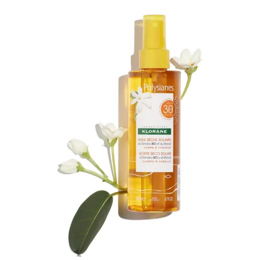 Klorane Aceite Solar Seco SPF 30 200ml + Champu Polysianes 75ml