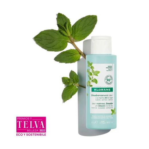 Klorane Polvo Purificante 3 En 1 A La Menta Bio 50gr