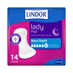 Lindor Lady Maxi Night 14 u. | Protecció nocturna per a pèrdues moderades