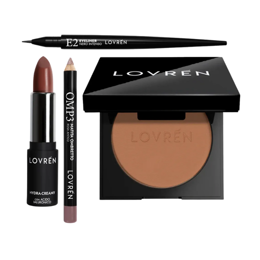 Lovrén Pack Bronceador: Barra de Labios + Sombra de Ojos + Eyeliner + Bronceador