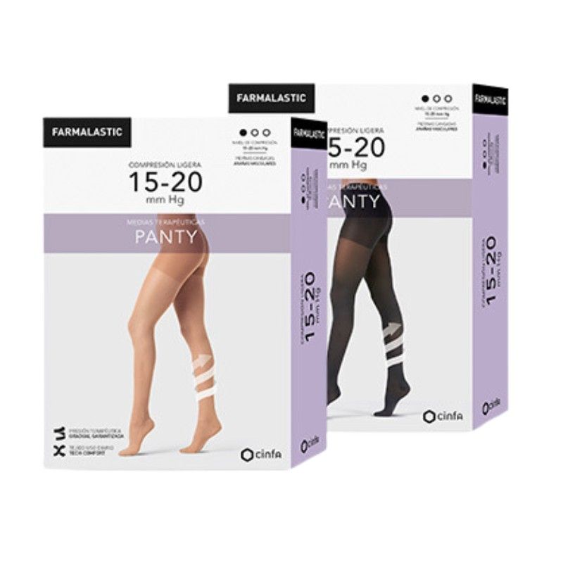 Media Terapeuticas Panty Compresión Ligera 15-20 mm Hg L / Camel