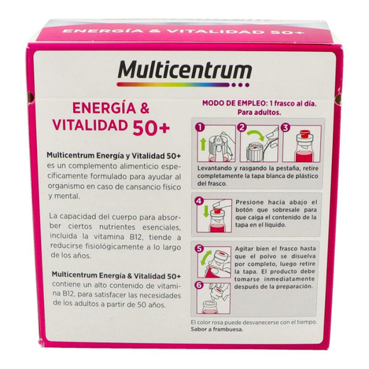 Multicentrum Energia & Vitalitat 50+ 30 flascons – Multivitamines amb Ginseng