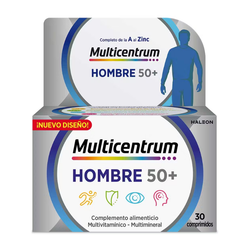 Multicentrum Hombre 50+ 30 comp – Multivitamínico para Energía y Vitalidad