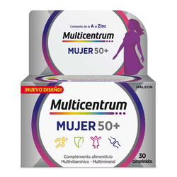 Multicentrum Mujer 50+ 30 comp – Energía, Huesos y Bienestar femenino