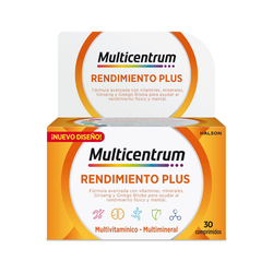 Multicentrum Plus Ginseng & Ginkgo 30 comprimidos – Energía física y mental