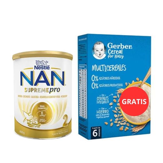 NAN Supreme Pro 2 800gr + Gerber Multicereales GRATIS