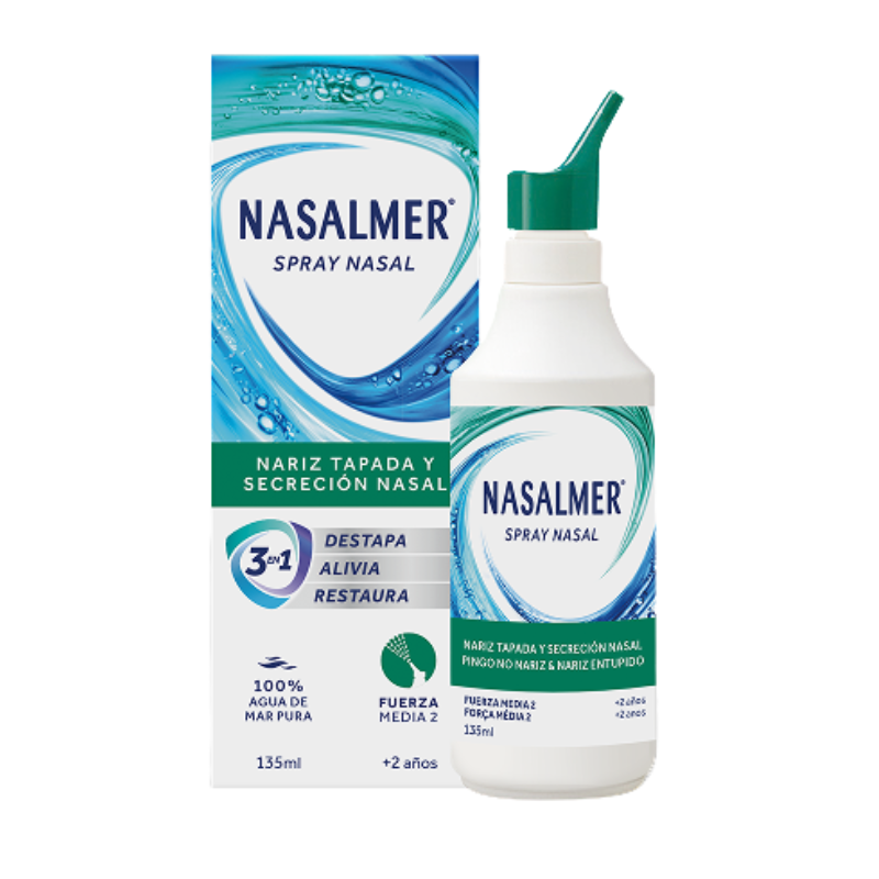 Nasalmer Fuerza 2 Spray Nasal 135ml – Descongestión y limpieza 3 en 1