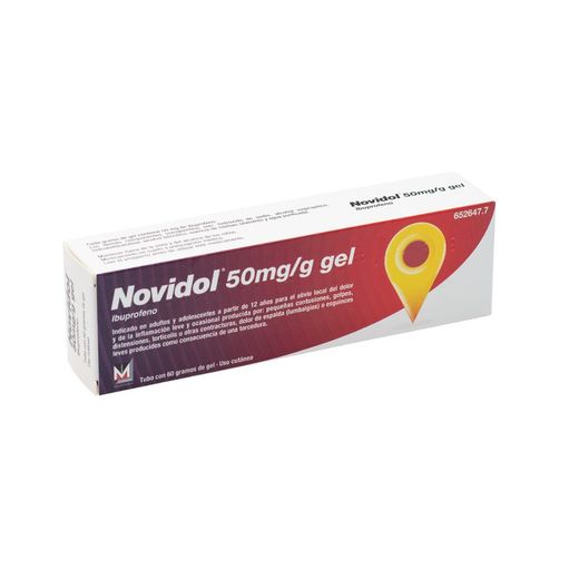 Novidol 50 Mg/G Gel Topico 1 Tubo 60 G
