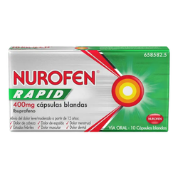 Nurofen Rapid cápsulas blandas 400mg Absorción Rápida - para Dolor y Fiebre