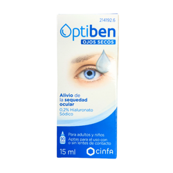Optiben Ojos Secos Colirio 15ml – Alivio rápido para la Sequedad Ocular