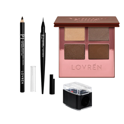 Pack Ojos de Lovrén: Sombra de ojos + Sacapuntas Professional + Eyeliner + Lápiz de Ojos