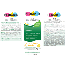 Pediakid Tos Seca & Productiva Jarabe 125ml – Alivio natural Sabor limón