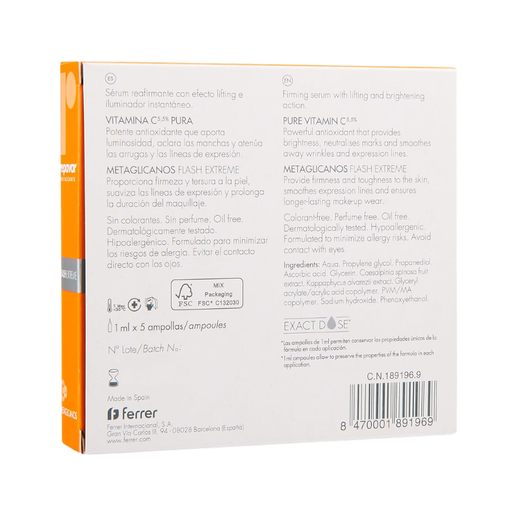 Repavar Revitalitzant Metaglicans Anti‑Age 5 butllofes – Vitamina C 5,5%