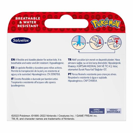 Salvelox Apòsits Infantils Pokémon 20u