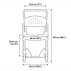 Silla de Ducha y WC Clean con ruedas y abertura delantera AD828D