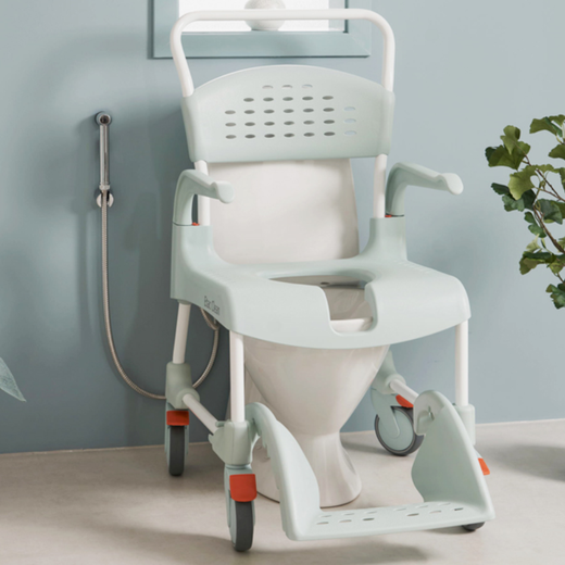 Silla de Ducha y WC Clean con ruedas y abertura delantera AD828D