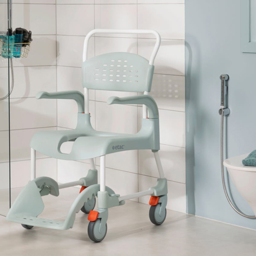 Silla de Ducha y WC Clean con ruedas y abertura delantera AD828D