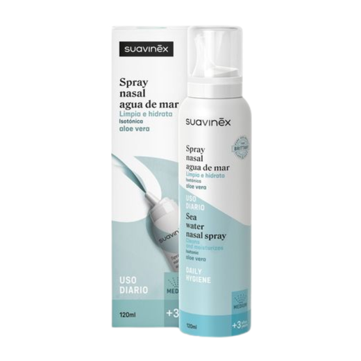 Spray Nasal Aigua de Mar Suavinex 120ml – Higiene Nasal Força Mitjana