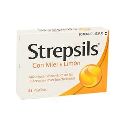 Strepsils Pastilles Per Xuclar Sabor Mel I Limon 24 Pastilles