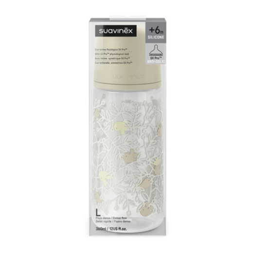 Suavinex Biberon Prints Tetina Fisiologica Sx Pro Flujo Denso 360ml