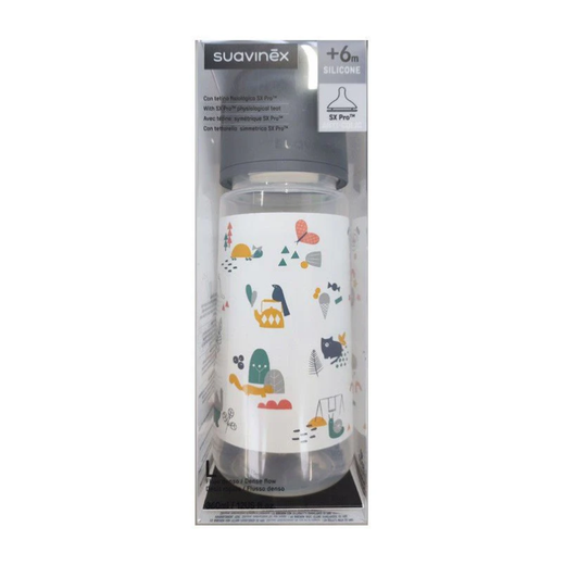 Suavinex Biberon Prints Tetina Fisiologica Sx Pro Flujo Denso 360ml