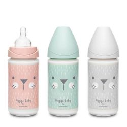 Suavinex Biberon Vidrio 240 Ml Tetina 3 Posiciones Silicona