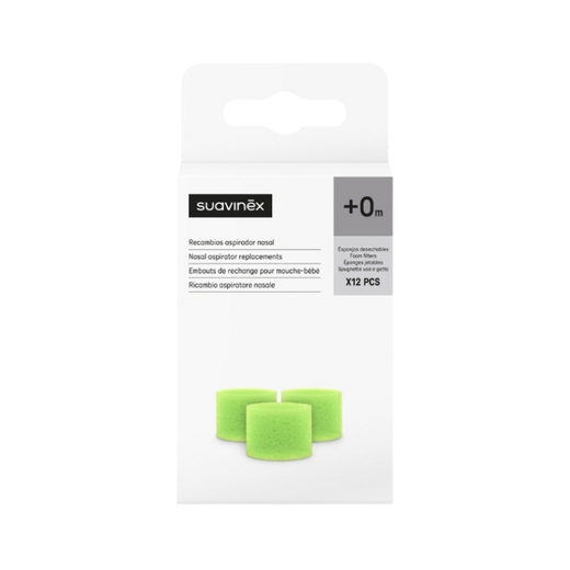Suavinex Recambios Aspirador Nasal 12 uds – Higiene nasal para bebés