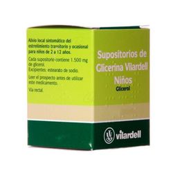 Supositoris De Glicerina Vilardell Ninos 12 Supositoris