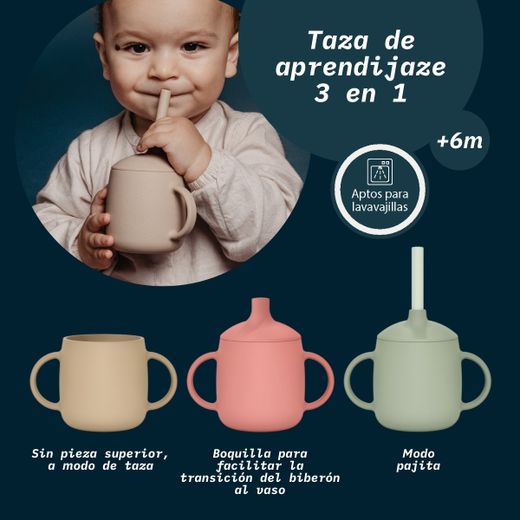 Taza Aprendizaje Silicona 3 en 1 Colour Essence