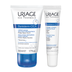Uriage Bariederm Pack: Cica Crema de Mans 50 ml + Bàlsam Labial 15 ml