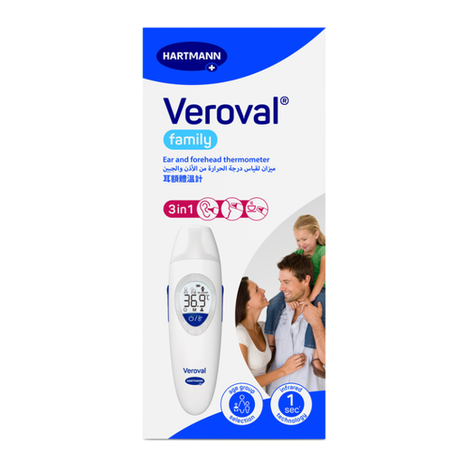 Veroval® Family - Termòmetre d'oïda i front | Mesurament ràpid i precís