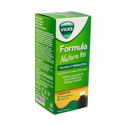 Vicks Fórmula Natura Tos 140ml – Jarabe Natural para Tos Seca y Productiva