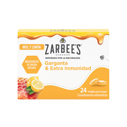 Zarbee’s pastilles Garganta & Immunitat 24ud amb Mel – Alleugeriment de la Garganta